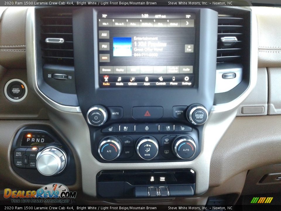 2020 Ram 1500 Laramie Crew Cab 4x4 Bright White / Light Frost Beige/Mountain Brown Photo #21