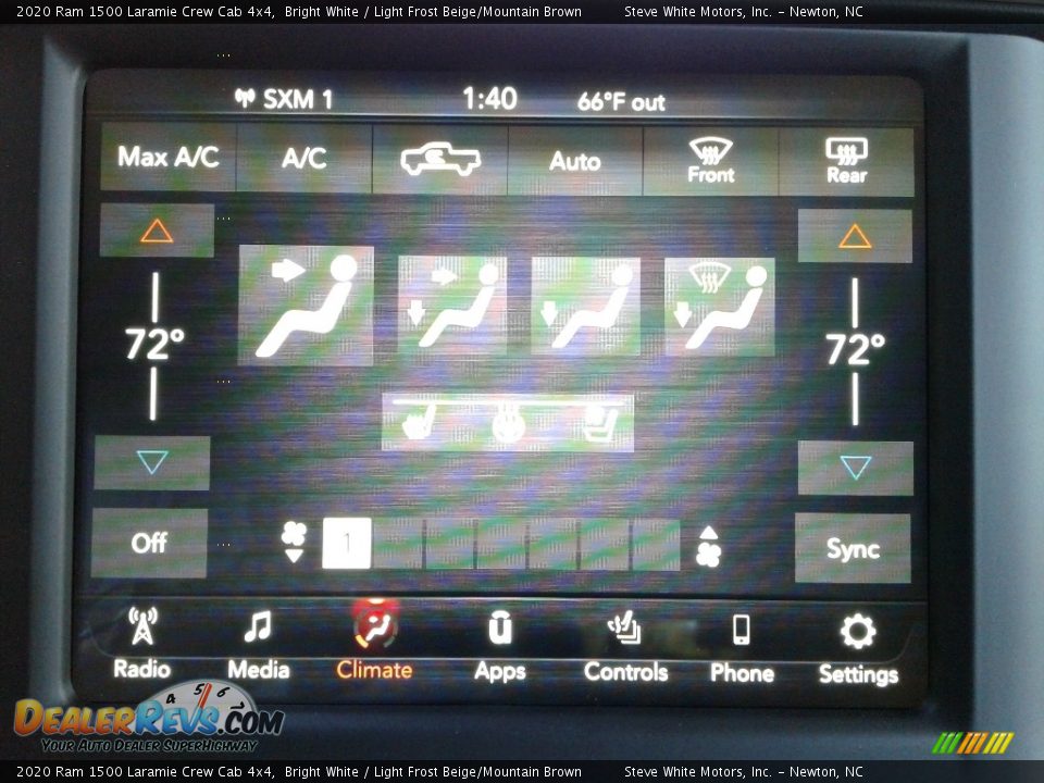 2020 Ram 1500 Laramie Crew Cab 4x4 Bright White / Light Frost Beige/Mountain Brown Photo #24