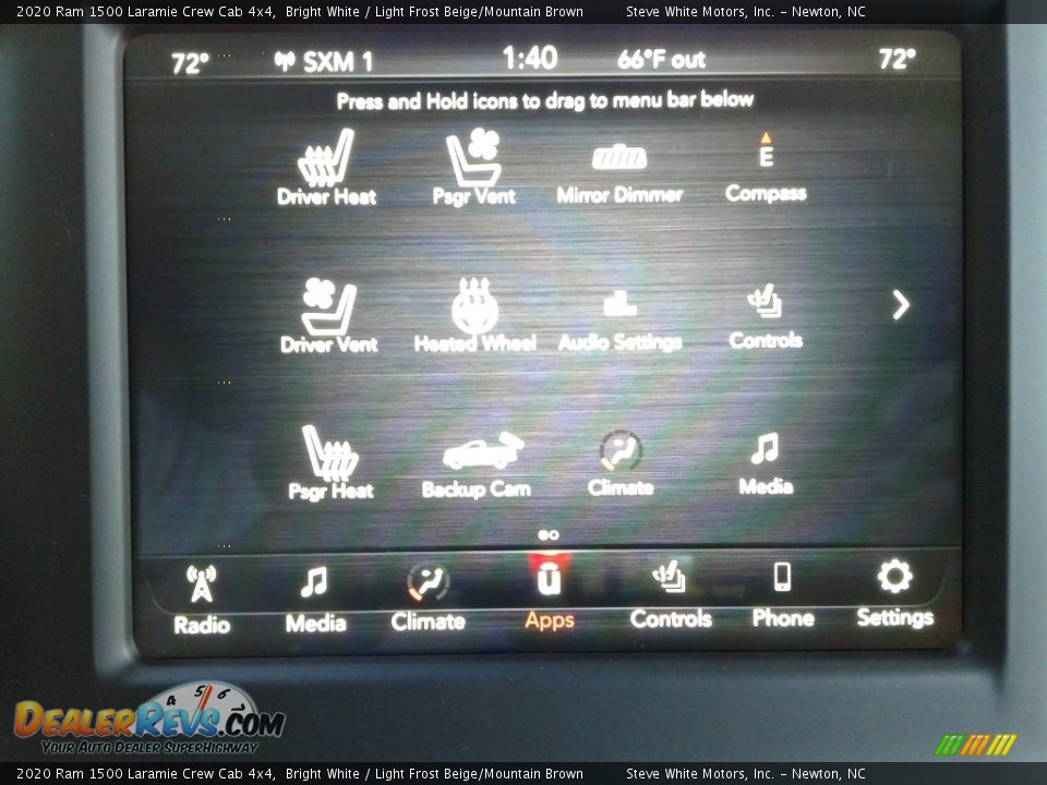 2020 Ram 1500 Laramie Crew Cab 4x4 Bright White / Light Frost Beige/Mountain Brown Photo #26