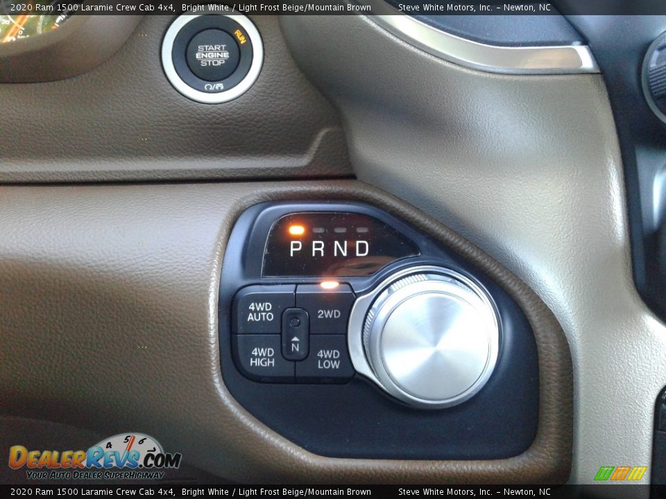 2020 Ram 1500 Laramie Crew Cab 4x4 Bright White / Light Frost Beige/Mountain Brown Photo #27