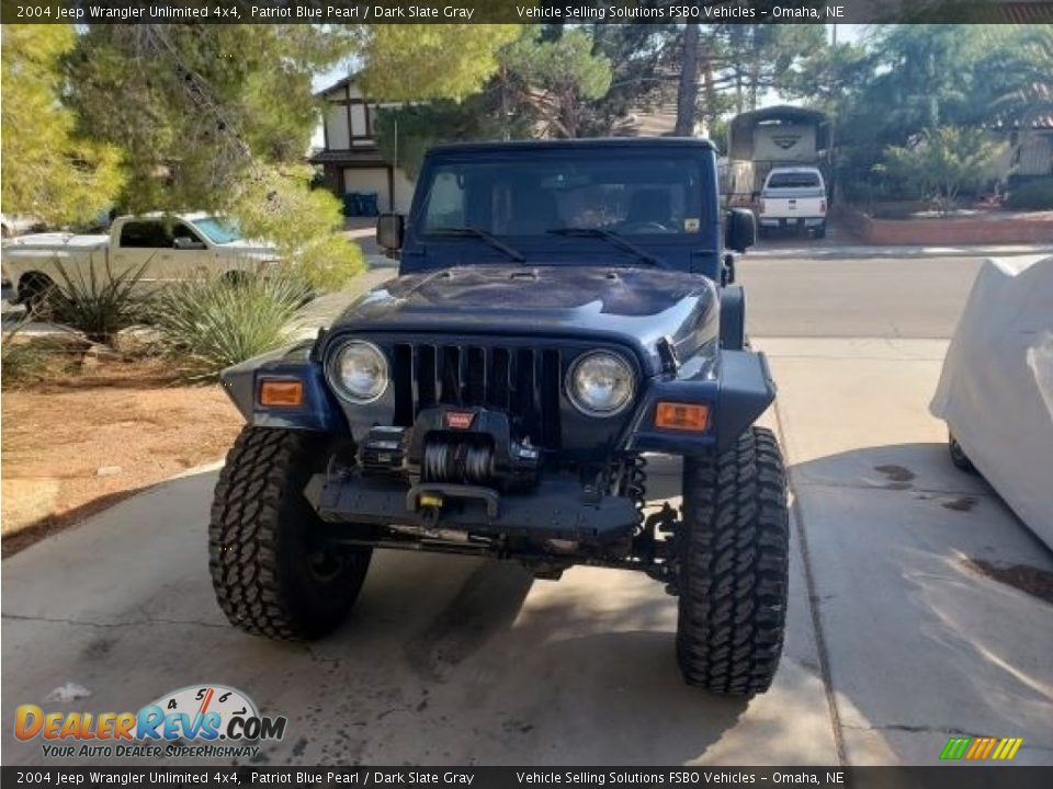 2004 Jeep Wrangler Unlimited 4x4 Patriot Blue Pearl / Dark Slate Gray Photo #2