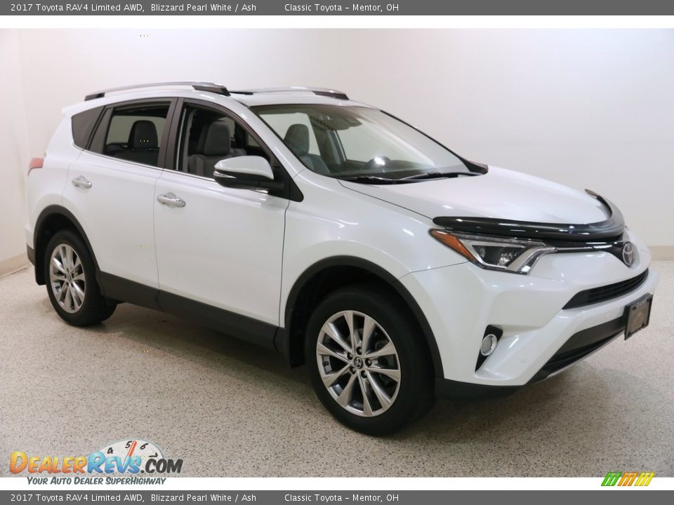 2017 Toyota RAV4 Limited AWD Blizzard Pearl White / Ash Photo #1