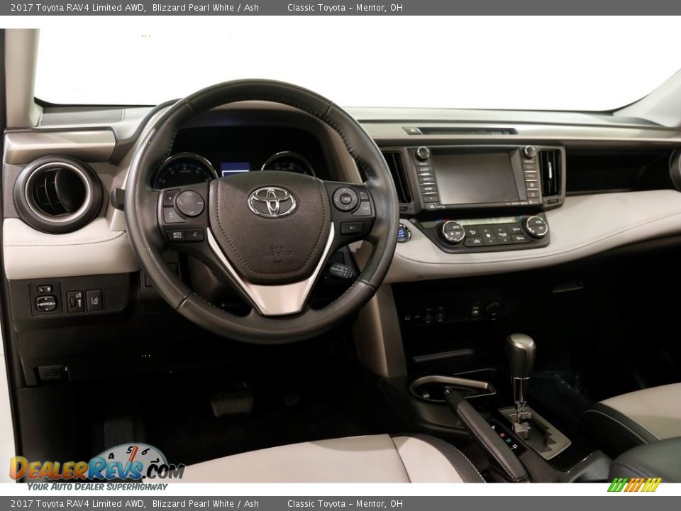2017 Toyota RAV4 Limited AWD Blizzard Pearl White / Ash Photo #6
