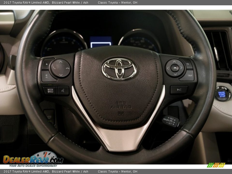 2017 Toyota RAV4 Limited AWD Blizzard Pearl White / Ash Photo #7