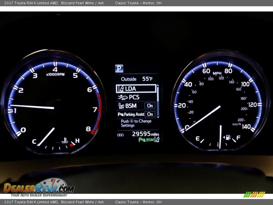 2017 Toyota RAV4 Limited AWD Blizzard Pearl White / Ash Photo #8