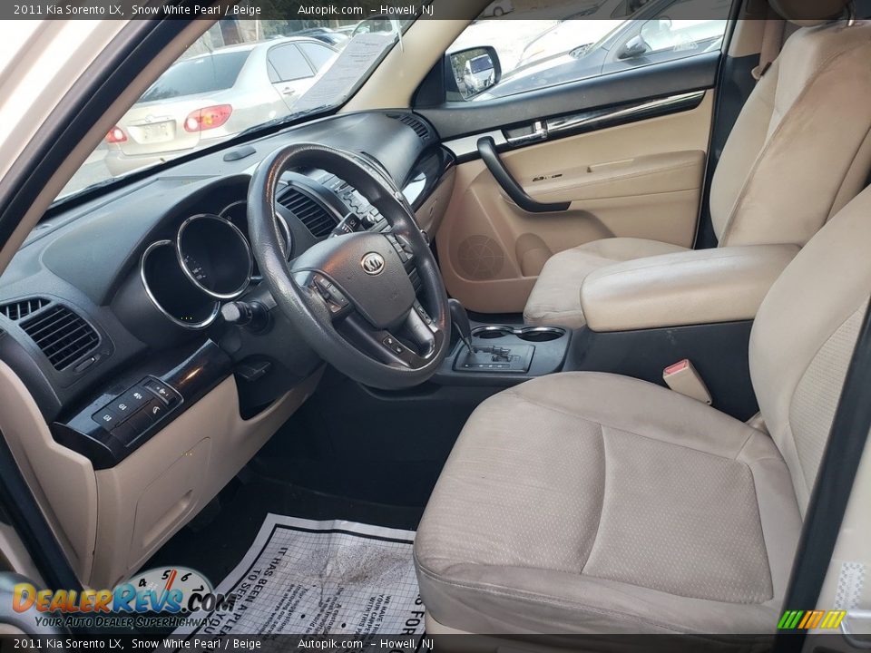 2011 Kia Sorento LX Snow White Pearl / Beige Photo #6