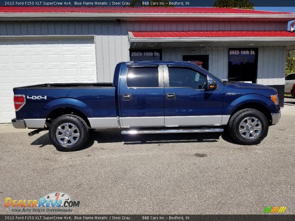 2013 Ford F150 XLT SuperCrew 4x4 Blue Flame Metallic / Steel Gray Photo #2
