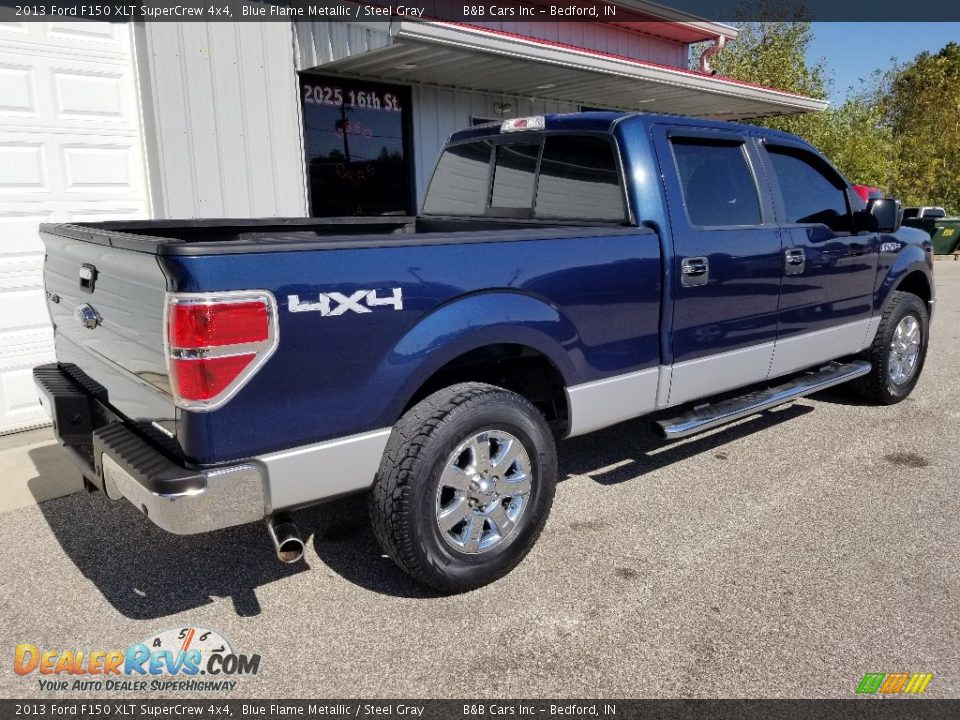2013 Ford F150 XLT SuperCrew 4x4 Blue Flame Metallic / Steel Gray Photo #3