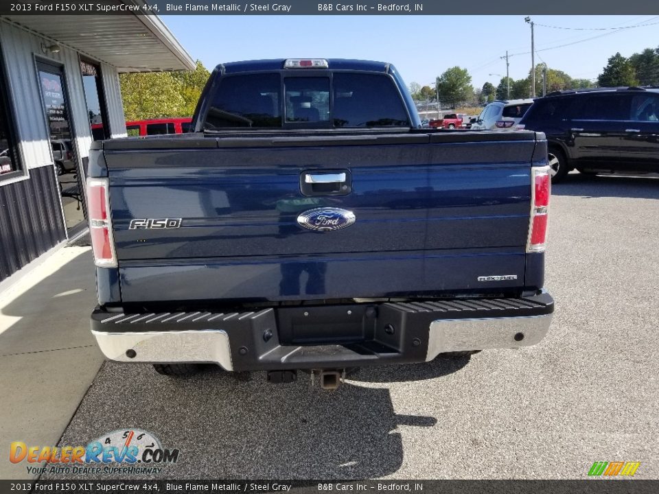 2013 Ford F150 XLT SuperCrew 4x4 Blue Flame Metallic / Steel Gray Photo #4