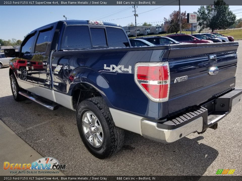 2013 Ford F150 XLT SuperCrew 4x4 Blue Flame Metallic / Steel Gray Photo #5