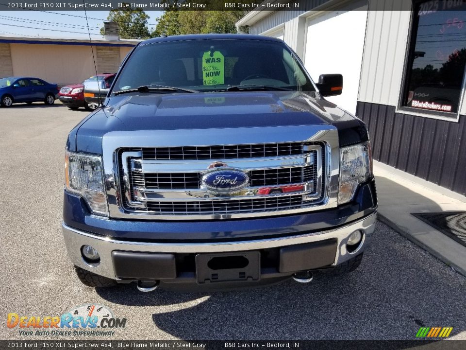 2013 Ford F150 XLT SuperCrew 4x4 Blue Flame Metallic / Steel Gray Photo #7