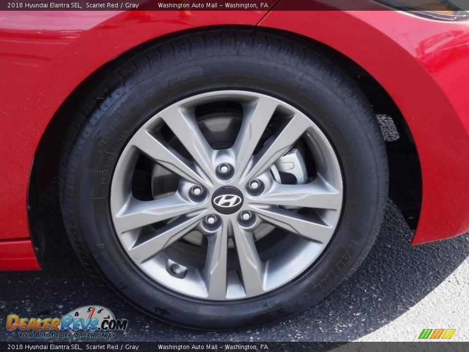 2018 Hyundai Elantra SEL Scarlet Red / Gray Photo #3