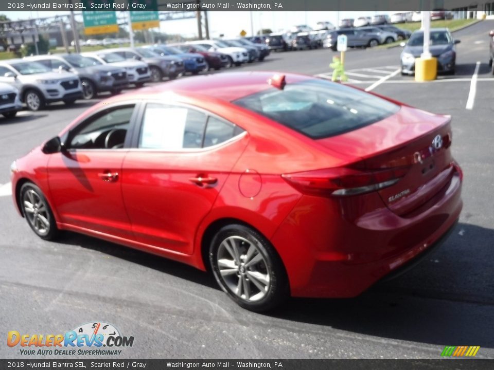 2018 Hyundai Elantra SEL Scarlet Red / Gray Photo #7
