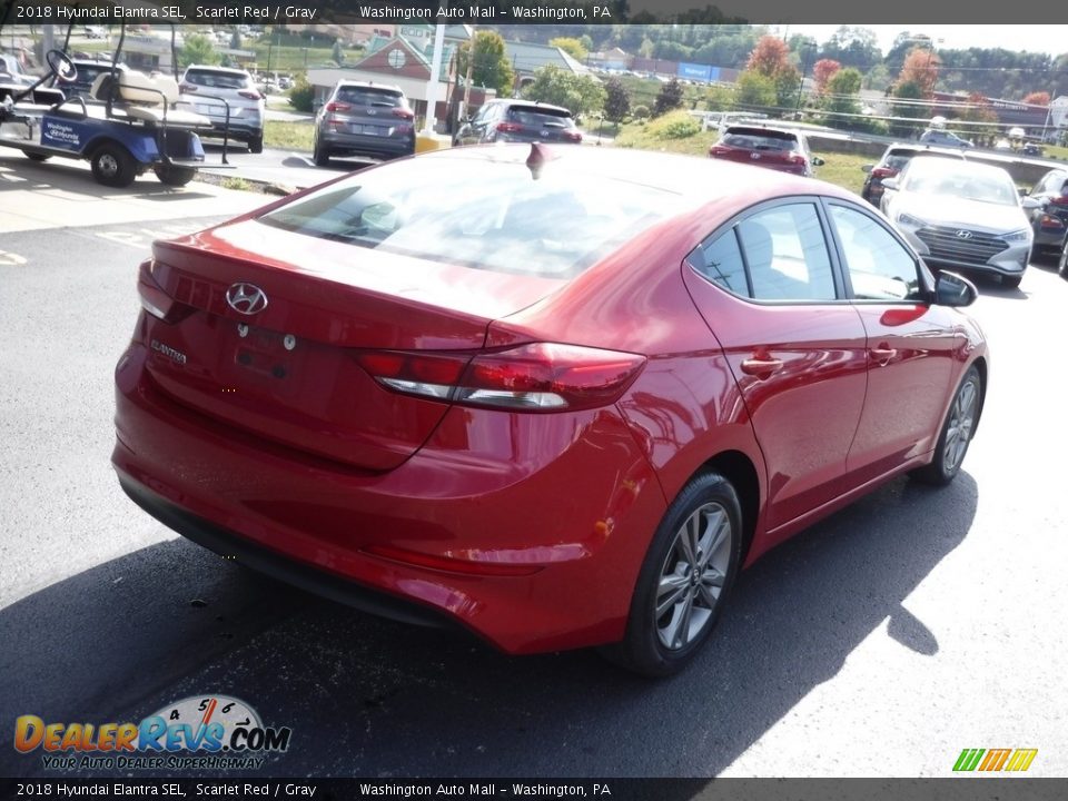 2018 Hyundai Elantra SEL Scarlet Red / Gray Photo #9