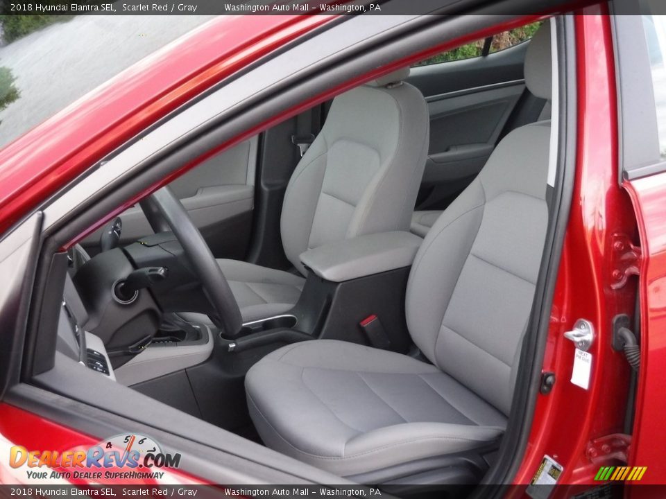 2018 Hyundai Elantra SEL Scarlet Red / Gray Photo #11