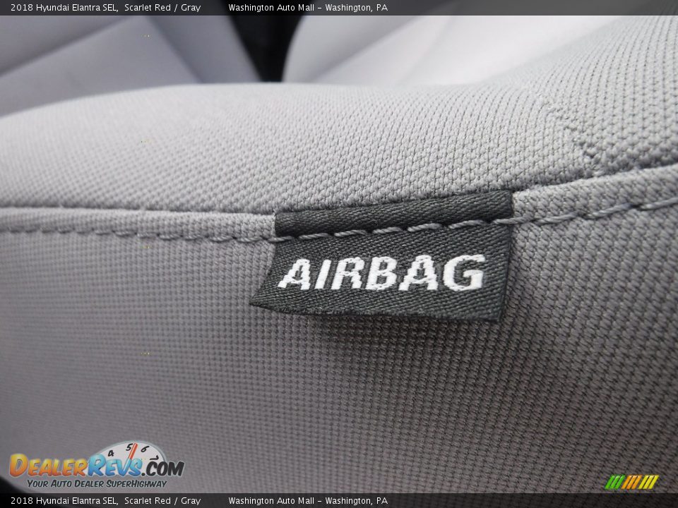 2018 Hyundai Elantra SEL Scarlet Red / Gray Photo #12