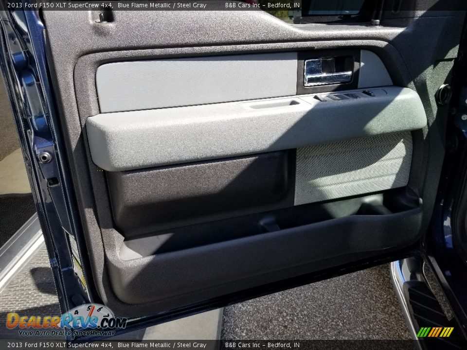 2013 Ford F150 XLT SuperCrew 4x4 Blue Flame Metallic / Steel Gray Photo #12