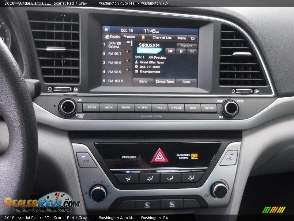 2018 Hyundai Elantra SEL Scarlet Red / Gray Photo #16