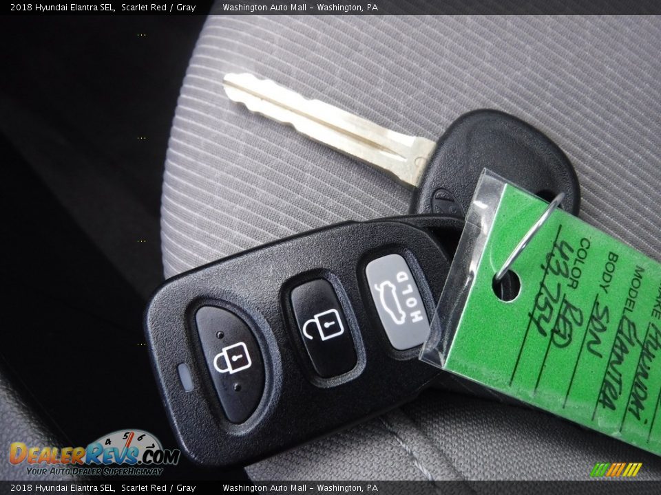 2018 Hyundai Elantra SEL Scarlet Red / Gray Photo #28