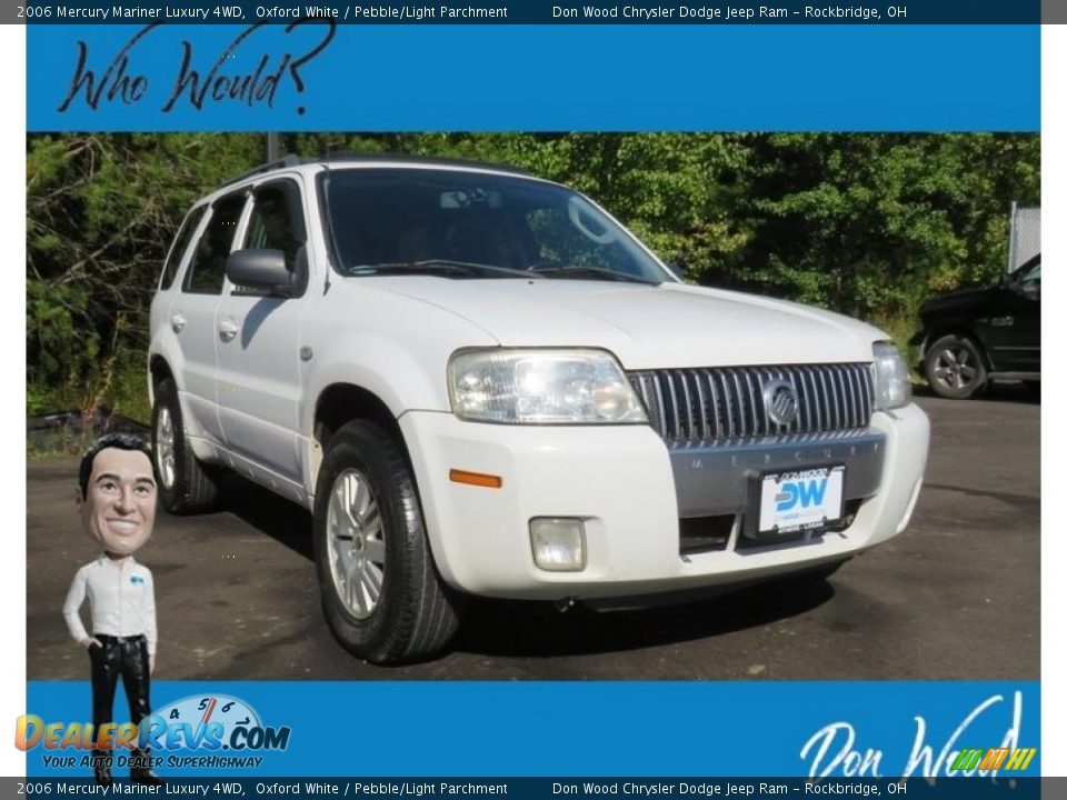 2006 Mercury Mariner Luxury 4WD Oxford White / Pebble/Light Parchment Photo #1