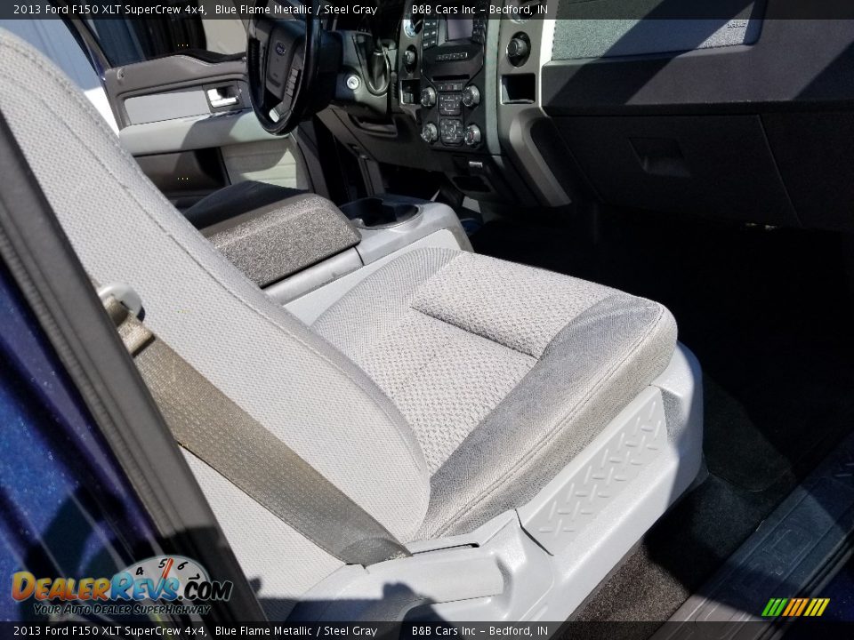 2013 Ford F150 XLT SuperCrew 4x4 Blue Flame Metallic / Steel Gray Photo #24
