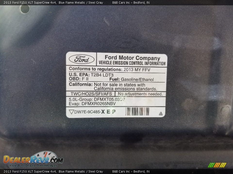 2013 Ford F150 XLT SuperCrew 4x4 Blue Flame Metallic / Steel Gray Photo #28