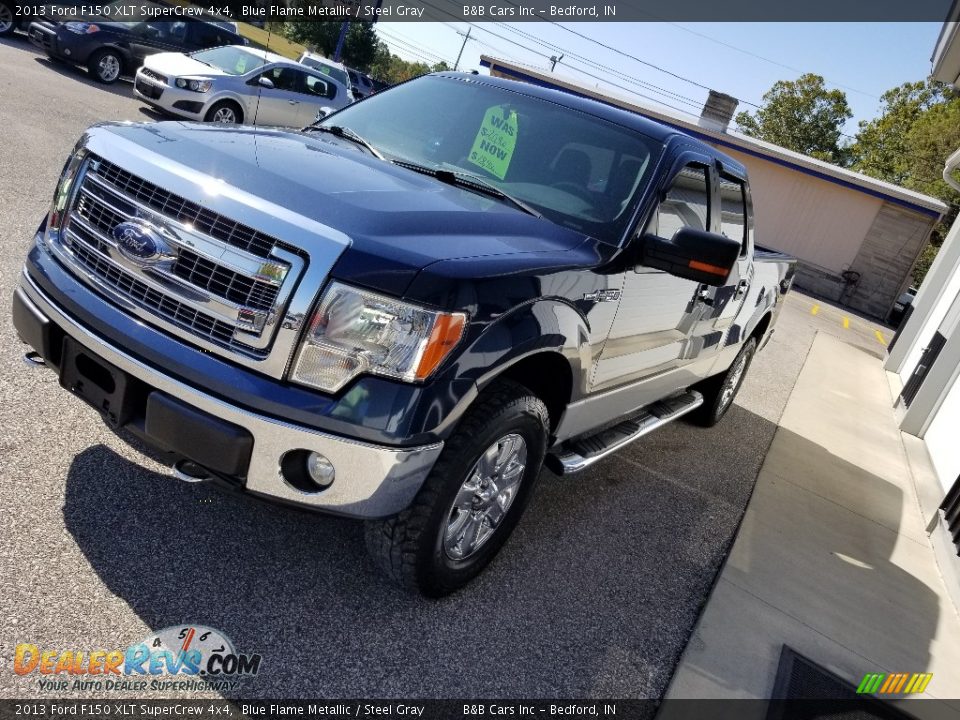 2013 Ford F150 XLT SuperCrew 4x4 Blue Flame Metallic / Steel Gray Photo #29