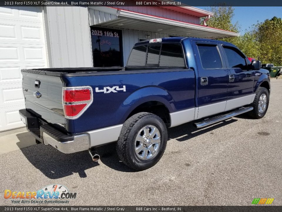 2013 Ford F150 XLT SuperCrew 4x4 Blue Flame Metallic / Steel Gray Photo #31