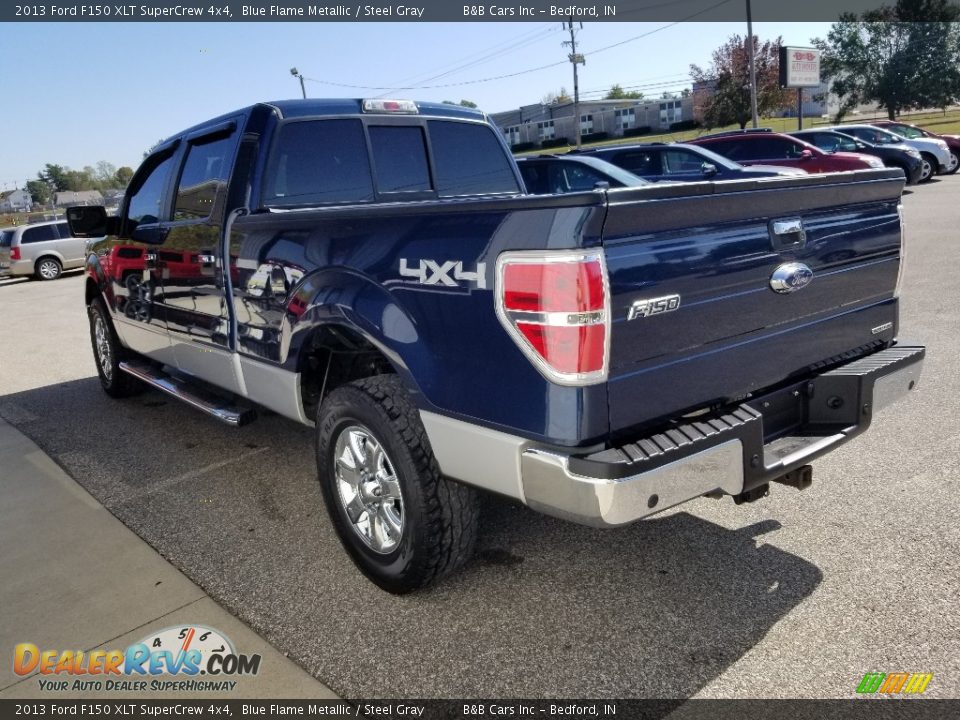 2013 Ford F150 XLT SuperCrew 4x4 Blue Flame Metallic / Steel Gray Photo #32