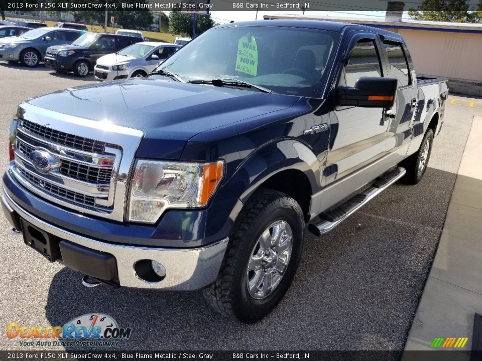 2013 Ford F150 XLT SuperCrew 4x4 Blue Flame Metallic / Steel Gray Photo #33