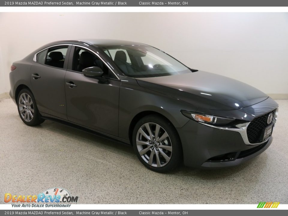 2019 Mazda MAZDA3 Preferred Sedan Machine Gray Metallic / Black Photo #1