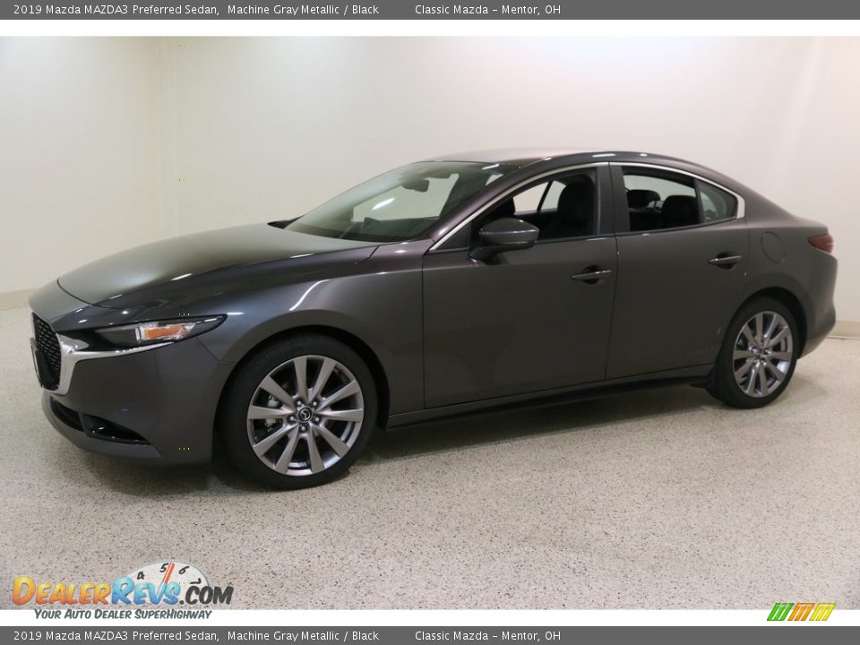 2019 Mazda MAZDA3 Preferred Sedan Machine Gray Metallic / Black Photo #3