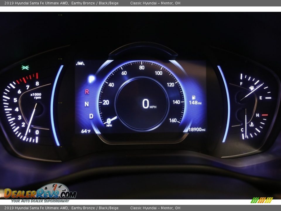2019 Hyundai Santa Fe Ultimate AWD Earthy Bronze / Black/Beige Photo #8