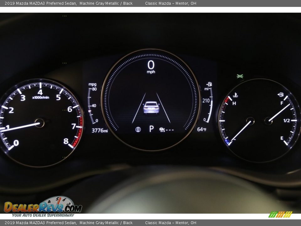 2019 Mazda MAZDA3 Preferred Sedan Machine Gray Metallic / Black Photo #8