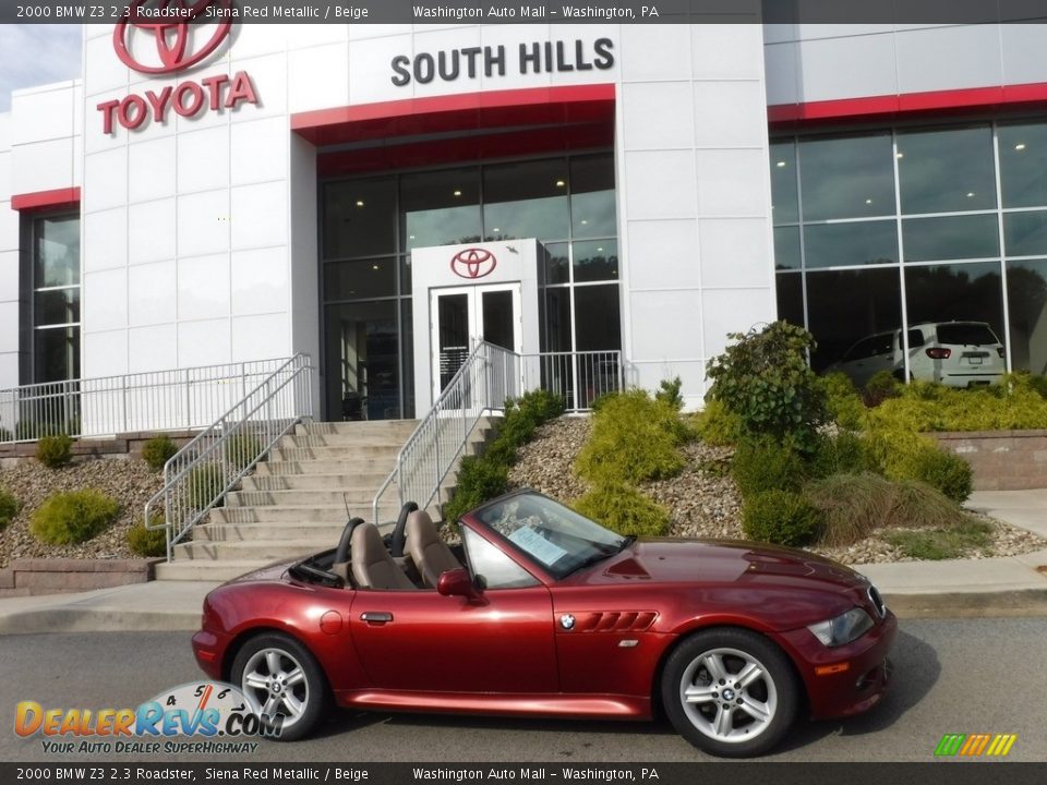 2000 BMW Z3 2.3 Roadster Siena Red Metallic / Beige Photo #5