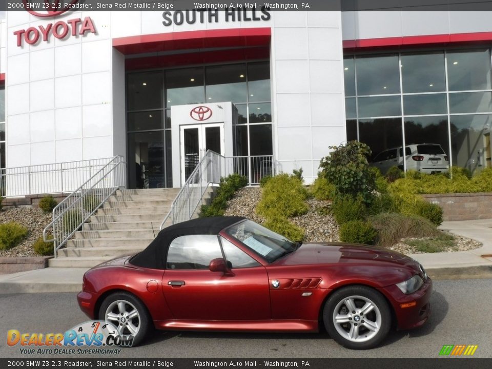 2000 BMW Z3 2.3 Roadster Siena Red Metallic / Beige Photo #6