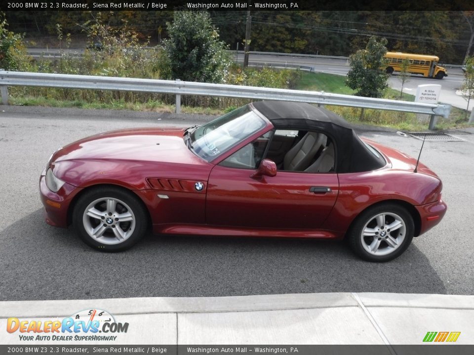 2000 BMW Z3 2.3 Roadster Siena Red Metallic / Beige Photo #11