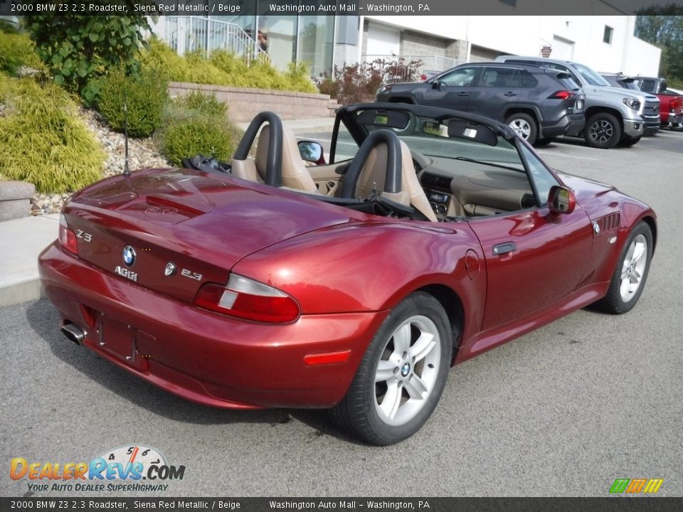 2000 BMW Z3 2.3 Roadster Siena Red Metallic / Beige Photo #13