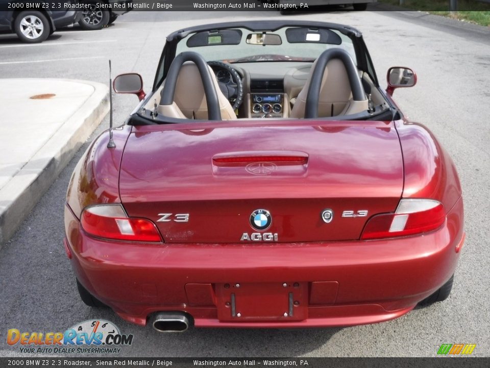 2000 BMW Z3 2.3 Roadster Siena Red Metallic / Beige Photo #14