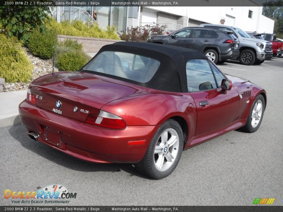 2000 BMW Z3 2.3 Roadster Siena Red Metallic / Beige Photo #16