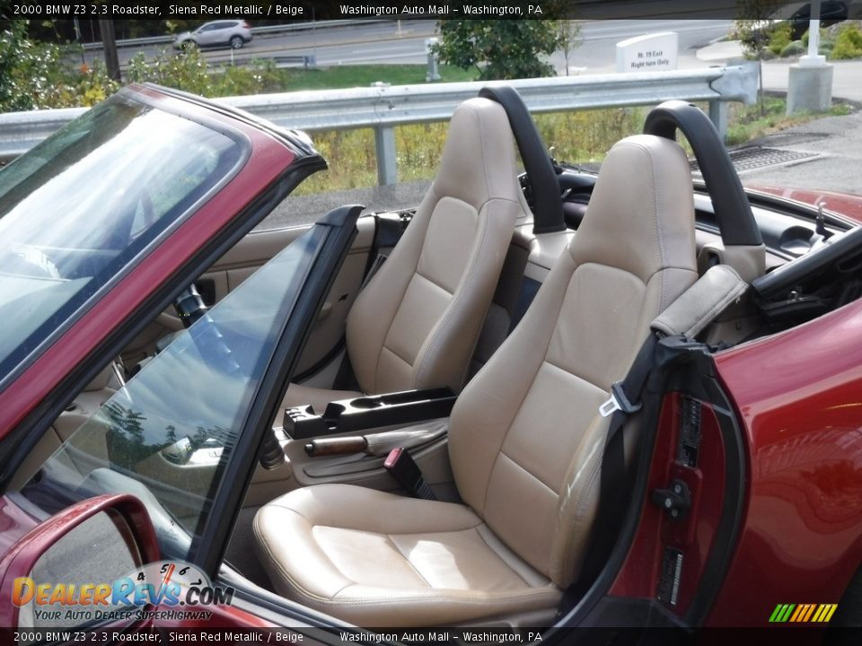 2000 BMW Z3 2.3 Roadster Siena Red Metallic / Beige Photo #19