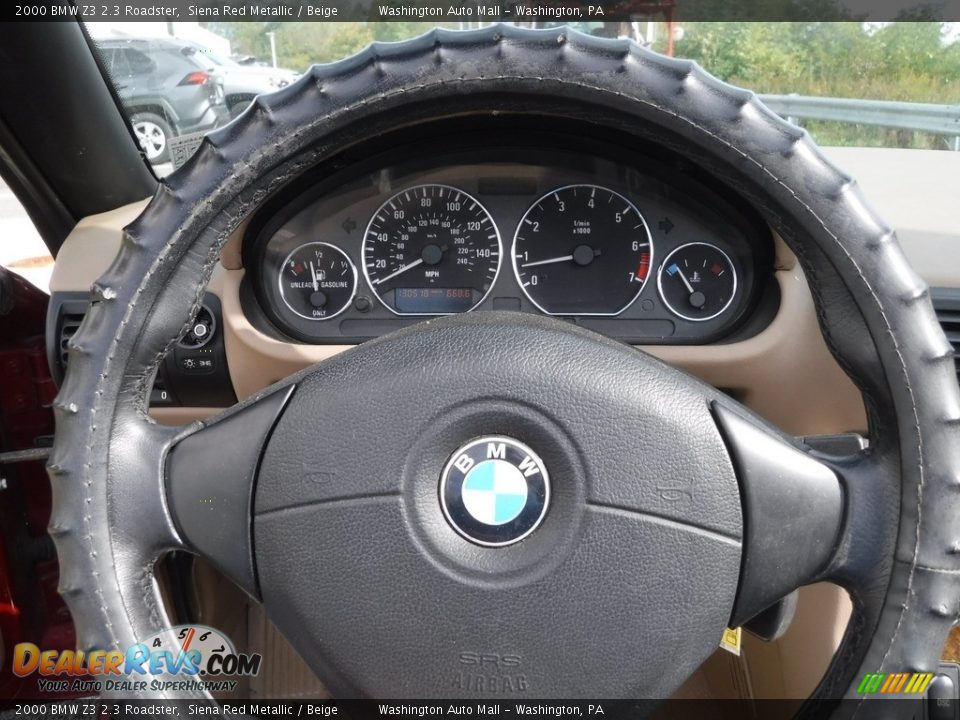 2000 BMW Z3 2.3 Roadster Siena Red Metallic / Beige Photo #22