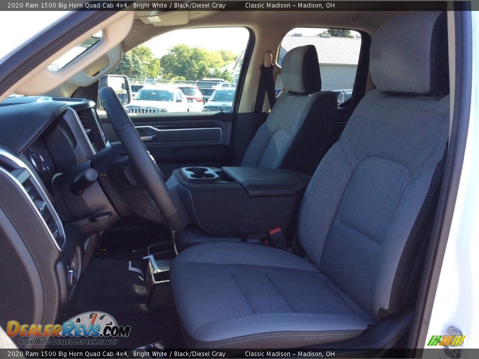 2020 Ram 1500 Big Horn Quad Cab 4x4 Bright White / Black/Diesel Gray Photo #2