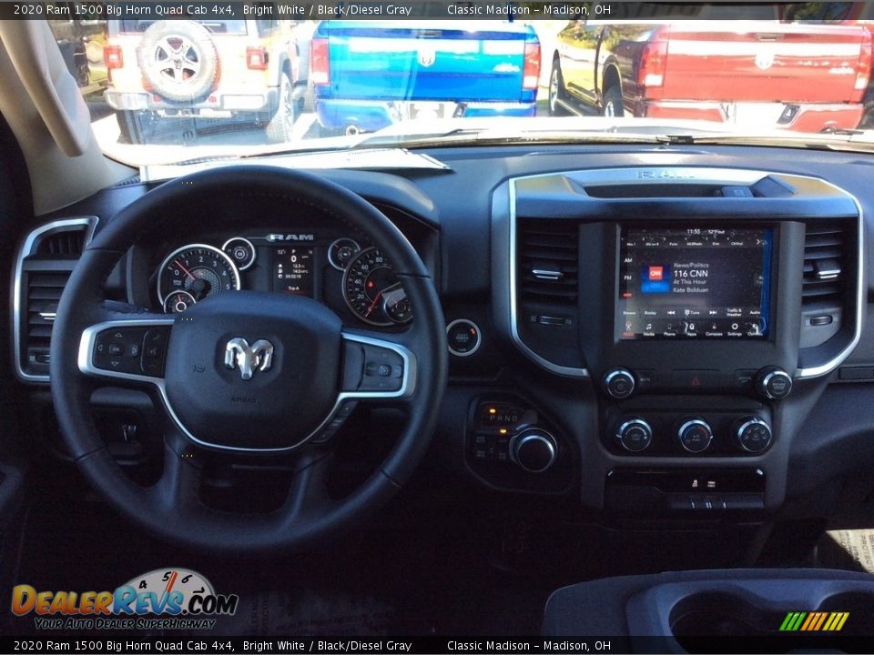 2020 Ram 1500 Big Horn Quad Cab 4x4 Bright White / Black/Diesel Gray Photo #3