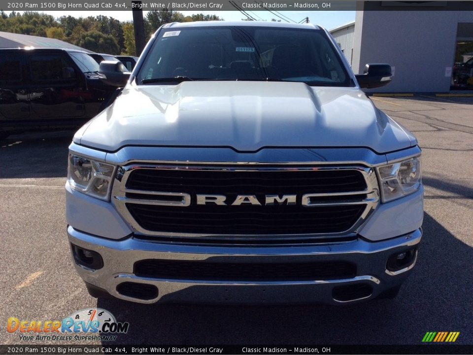 2020 Ram 1500 Big Horn Quad Cab 4x4 Bright White / Black/Diesel Gray Photo #4
