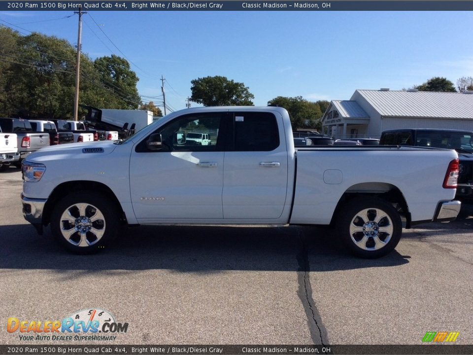 2020 Ram 1500 Big Horn Quad Cab 4x4 Bright White / Black/Diesel Gray Photo #6