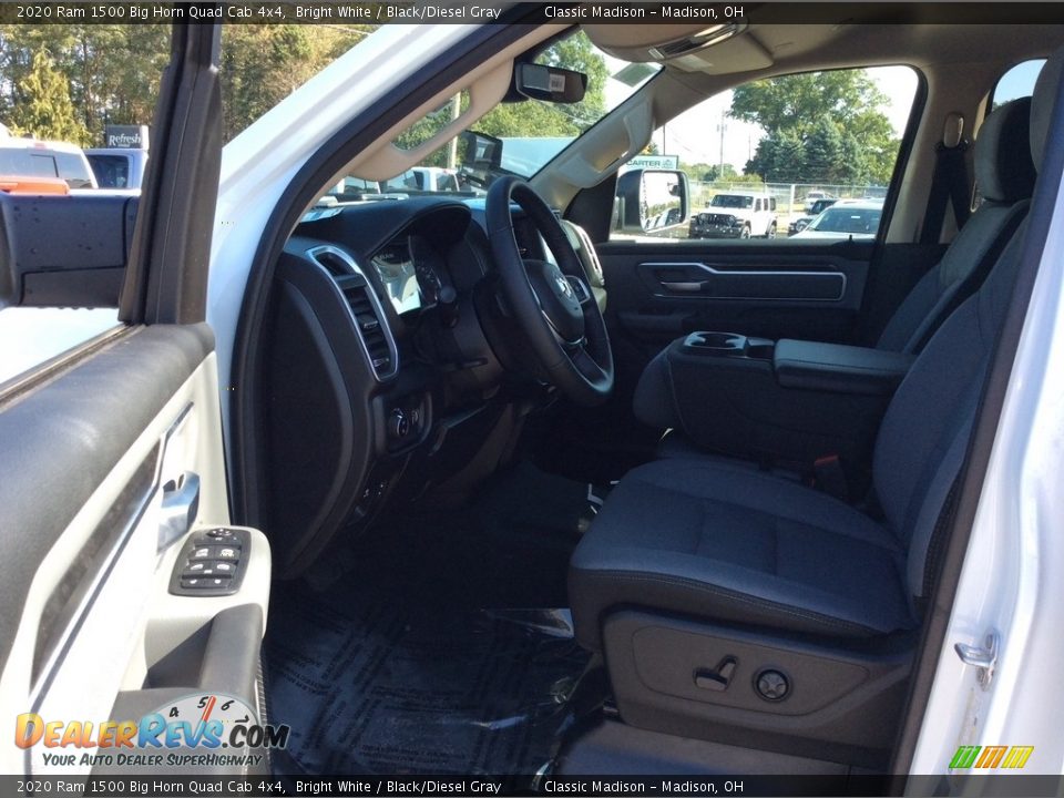 2020 Ram 1500 Big Horn Quad Cab 4x4 Bright White / Black/Diesel Gray Photo #12