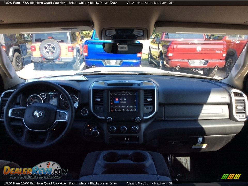 2020 Ram 1500 Big Horn Quad Cab 4x4 Bright White / Black/Diesel Gray Photo #13