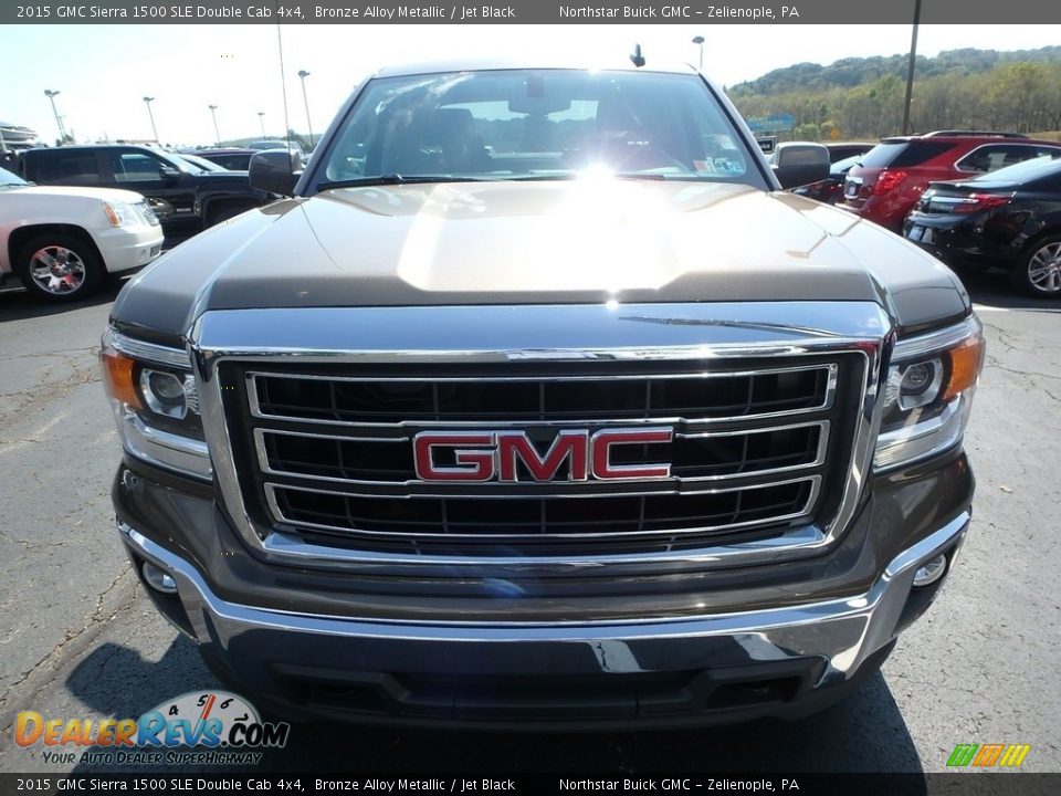 2015 GMC Sierra 1500 SLE Double Cab 4x4 Bronze Alloy Metallic / Jet Black Photo #3