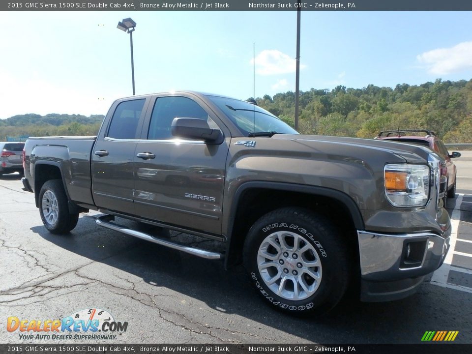 2015 GMC Sierra 1500 SLE Double Cab 4x4 Bronze Alloy Metallic / Jet Black Photo #4
